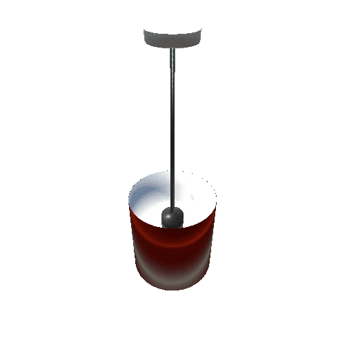 Hanging Light-001 - Cylinder Shade Shiny Red